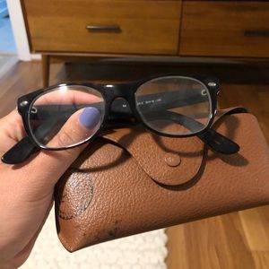Ray bans frames with clear lenses, can add new